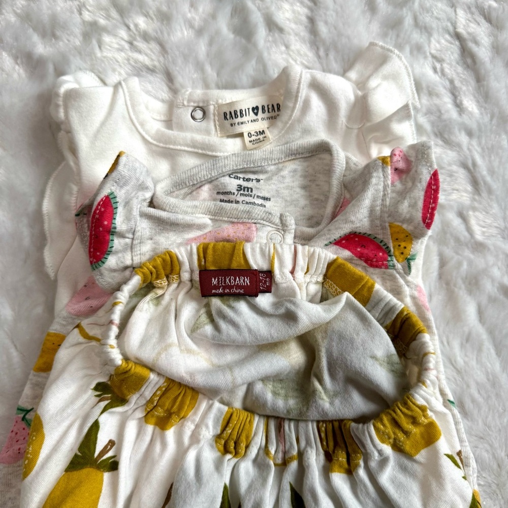 Farmer’s Market Bundle Toddler 0-16M Rabbit Bear Carter’s Milkbarn - Picture 4 of 4